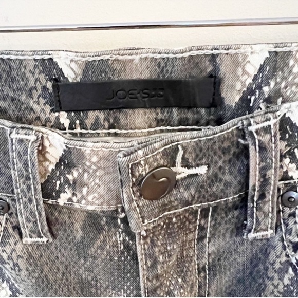 Joe’s Jeans NEW Gray Snakeskin Pattern Jeans Icon Mid Rise Skinny Ankle Size 25 - Picture 4 of 13
